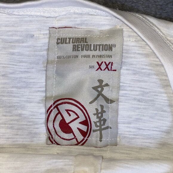 Cultural Revolution‎ Shirt Men's XXL Long Sleeve Button Up Neck Two Pocket Beige - Picture 3 of 14